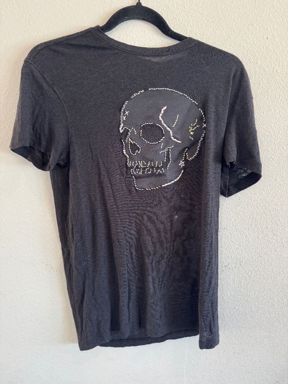 John Varvatos Black Skull Graphic Tee Size S